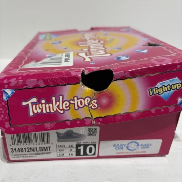 Skechers Twinkle Toes Toddlers’ Twinkle Sparks Blue Sneakers, Girls’ Size 10 M - Picture 6 of 6